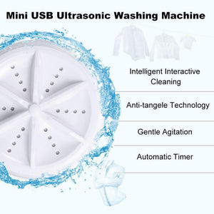 2 in 1 Portable Mini Ultrasonic Washing Machine